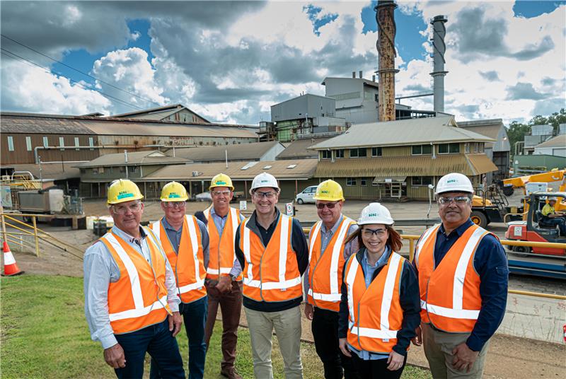 Team members from Licella and Isis Central Sugar Mill at the mill - Bundaberg, Queesland
